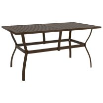  Tuintafel 140x80x72 cm staal bruin