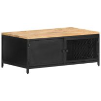  Salontafel 90x50x37 cm massief ruw mangohout