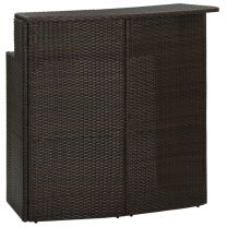  Tuinbartafel 120x55x110 cm poly rattan bruin