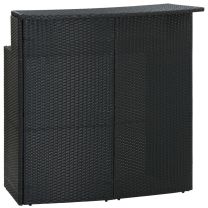  Tuinbartafel 120x55x110 cm poly rattan zwart