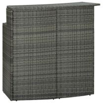  Tuinbartafel 120x55x110 cm poly rattan grijs