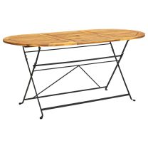  Tuintafel ovaal 160x85x74 cm massief acaciahout