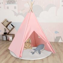  Kindertipitent met tas 120x120x150 cm peachskin roze