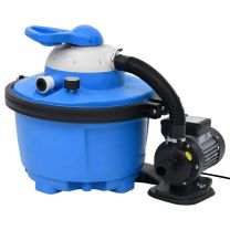  Zandfilterpomp 200 W 25 L 385x620x432 mm blauw en zwart