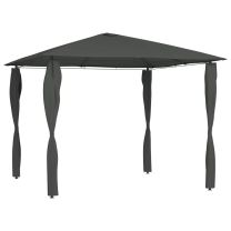  Prieel met zijwand 160 g/m 3x3x2,6 m antracietkleurig