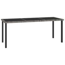  Tuintafel 180x70x73 cm poly rattan grijs