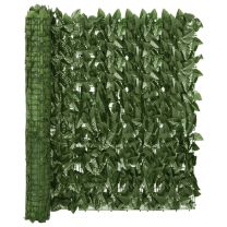  Balkonscherm met donkergroene bladeren 600x100 cm