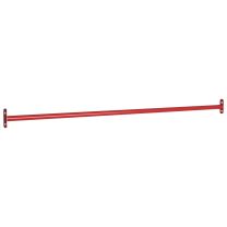  Rekstok 125 cm staal rood