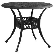  Tuintafel 90x90x74 cm gietaluminium zwart