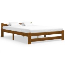  Bedframe massief grenenhout honingbruin 120x200 cm