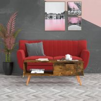  Salontafel 100x49,5x43 cm spaanplaat gerookt eikenkleurig