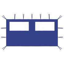  Prieelzijwand met ramen 4x2 m blauw