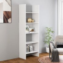 Boekenkast 60x35x180 cm spaanplaat wit