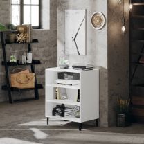 Dressoir 57x35x70 cm bewerkt hout wit