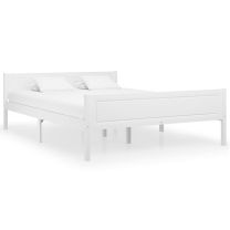  Bedframe massief grenenhout wit 140x200 cm