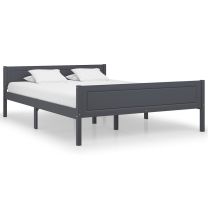  Bedframe massief grenenhout grijs 120x200 cm