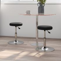  Eetkamerstoelen 2 st kunstleer zwart