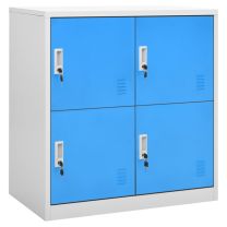  Lockerkast 90x45x92,5 cm staal lichtgrijs en blauw