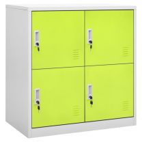  Lockerkast  90x45x92,5 cm staal lichtgrijs en groen