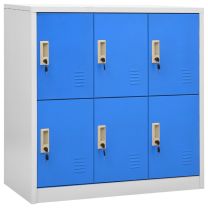  Lockerkast 90x45x92,5 cm staal lichtgrijs en blauw