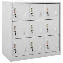  Lockerkast 90x45x92,5 cm staal lichtgrijs