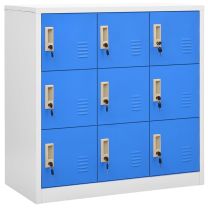 Lockerkast 90x45x92,5 cm staal lichtgrijs en blauw