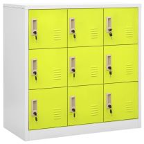 Lockerkast 90x45x92,5 cm staal lichtgrijs en groen