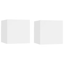  Nachtkastjes 2 st 30,5x30x30 cm spaanplaat wit