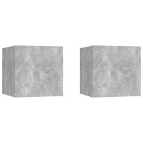  Nachtkastjes 2 st 30,5x30x30 cm spaanplaat betongrijs