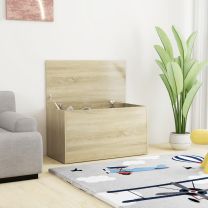  Opbergkist 84x42x46 cm bewerkt hout sonoma eikenkleurig