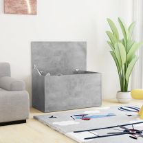  Opbergkist 84x42x46 cm bewerkt hout betongrijs