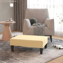  Voetenbank 78x56x32 cm fluweel crmekleurig