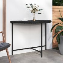  Tuintafel 100x50x75 cm poly rattan zwart