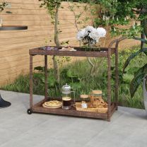  Serveerwagen 100x45x83 cm poly rattan bruin