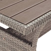  Tuintafel 120x70x66 cm poly rattan grijs