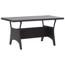  Tuintafel 120x70x66 cm poly rattan zwart
