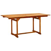  Tuintafel (120-170)x80x75 cm massief acaciahout