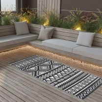  Buitenkleed ARAKIL 80x150 cm polypropeen zwart