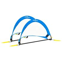  2 st Kindervoetbaldoelen met opbergtas 75,5x46x48 cm