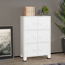  Archiefkast industrieel 75x40x115 cm metaal wit
