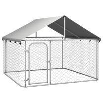  Hondenkennel voor buiten met dak 200x200x150 cm