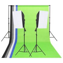  Studioverlichtingsset met achtergronden en softboxen
