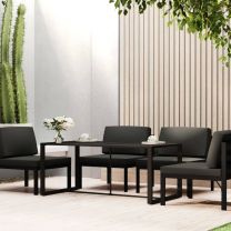  Tuintafel 120x60x66 cm aluminium antracietkleurig