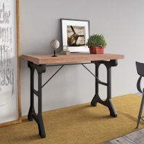  Eettafel 110x65x82 cm massief vurenhout en ijzer