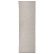  Buitenkleed platgeweven 80x250 cm taupe