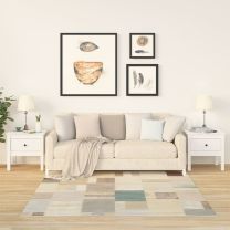  Bijzettafels 2 st 50x50x49 cm massief grenenhout wit