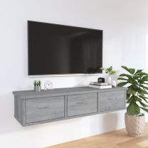  Wandkast 88x26x18,5 cm bewerkt hout grijs sonoma eikenkleurig