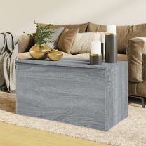  Opbergkist 84x42x46 cm bewerkt hout grijs sonoma eikenkleurig