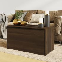  Opbergkist 84x42x46 cm bewerkt hout bruineikenkleurig