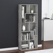  Boekenkast 67x24x161 cm bewerkt hout grijs sonoma eikenkleurig